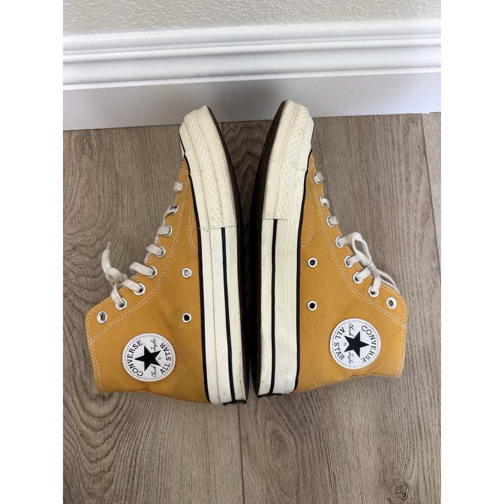 Converse Chuck Taylor All Star 70s High Top Yellow Canvas Sneakers 8.5 W/6.5 M - Picture 4 of 9